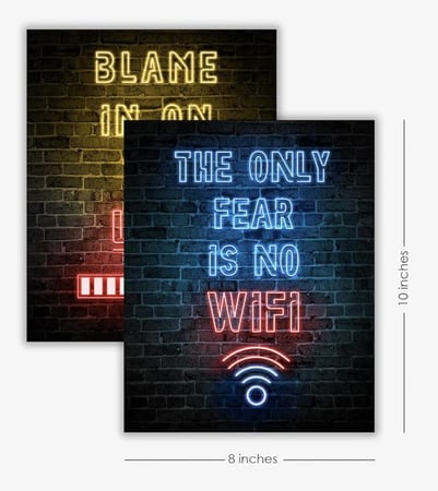 لوحة نيون الخوف عدم وجود WIFI
