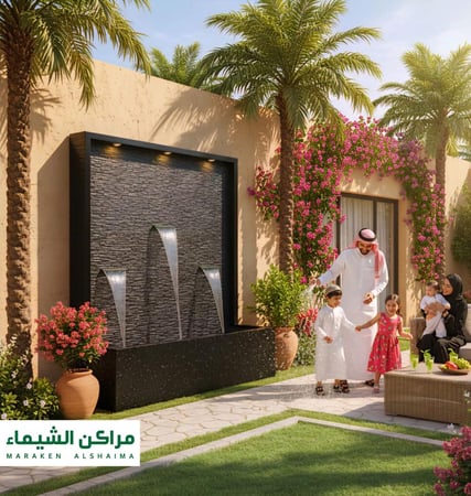 شلال فايبر حجري جاهز 2م