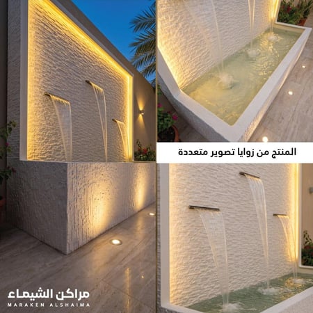 شلال فايبر حجري جاهز 2متر
