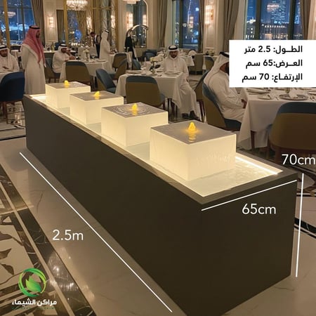 نافورة جاهزة فيبر مضيئة 2.5م