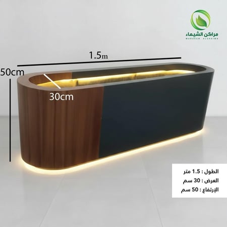 حوض زرع خارجي مضئ