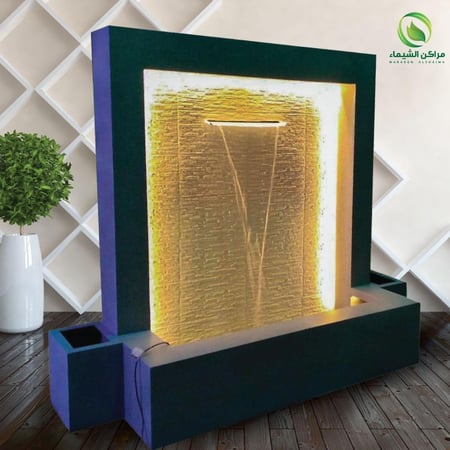 شلال فايبر كبير 2م مع حوضين