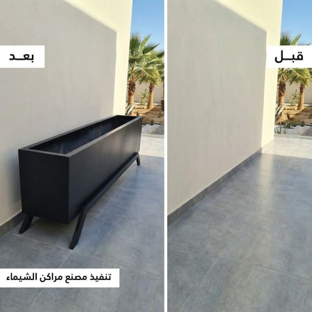 حوض زرع فايبر 2م بقاعدة