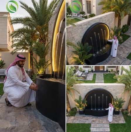 شلال دائري جاهز مع مركنين