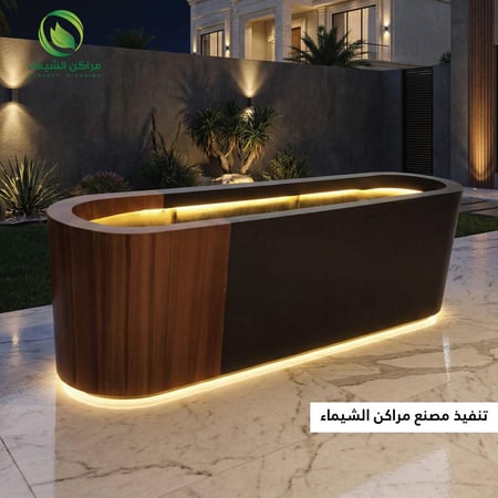 حوض زرع خارجي مضئ