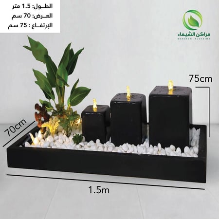 نافورة فايبر مضيئة 1.5م