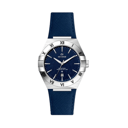 ديفوشي فضي جلد كحلي