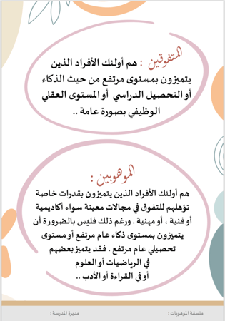 منشورات عن موهبة