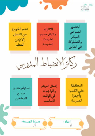 منشورات الانضباط المدرسي