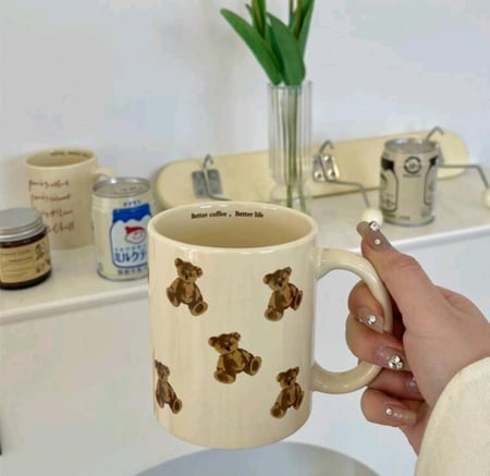 كوب قهوة سيراميك برسومات دب