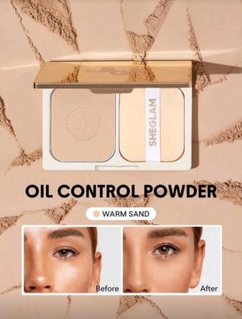 بودرة للتحكم بدهون الوجه غير لامعة Warm Sand من مجموعة SHEGLAM