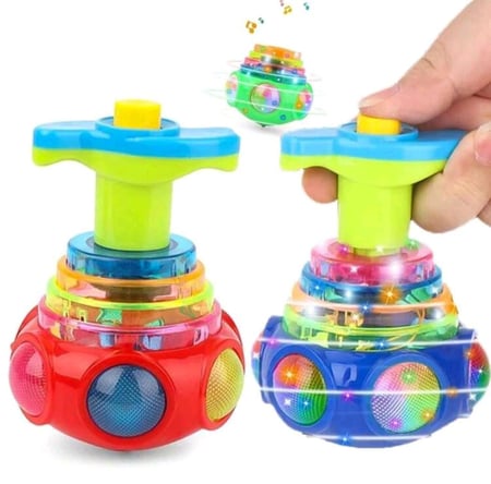 لعبة دوارة ضوئية مع موسيقى للأطفال