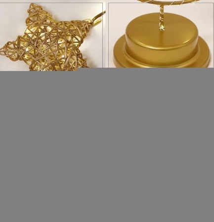 مصباح طاولة رمضاني على شكل هلال وسطه نجمة يعمل بالبطاريات