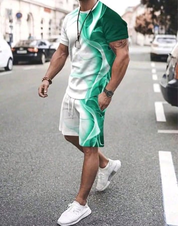 طقم رجالي بالوان متباينة