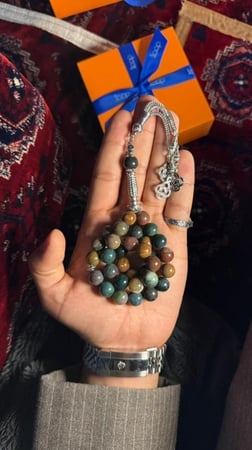 سبحة عقيق برازيلي أصلي