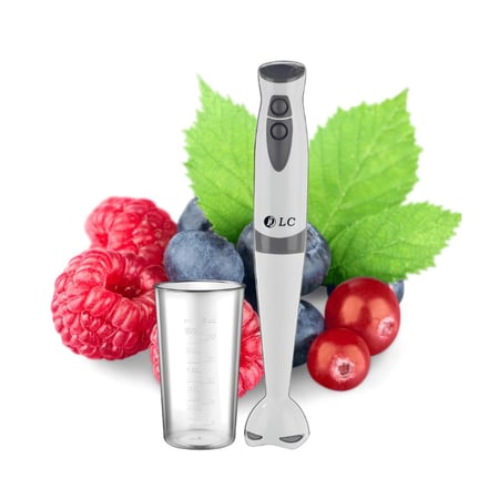 خلاط يدوي من DLC بقوة 200 واط بسرعتين مع كوب 600 مل أبيض متجر منزلك