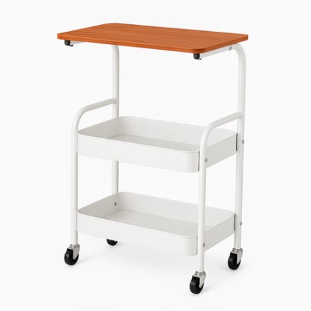 وحدة رفوف متحركة بسطح خشبي من اكسترا متجر منزلك