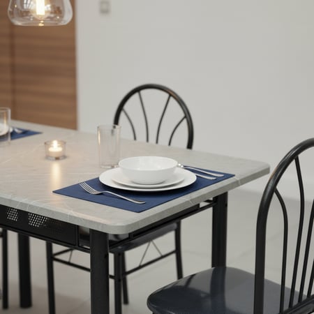 طاولة طعام جري سطح خشب 4 كراسي