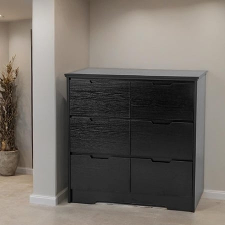 خزانة أدراج خشب أسود بتصميم عصري مقاس 80*48*80 سم