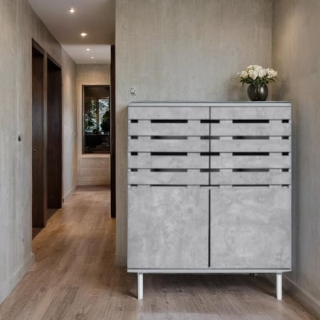 دولاب جزمة خشب متعدد الاستخدام 2 باب