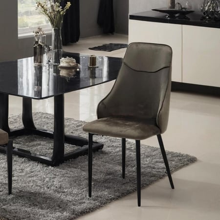 كرسي طاولة طعام مفرد قماش