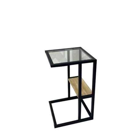 طاولة خدمة زجاج مفرد مقاس 35×35 سم