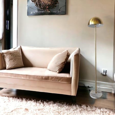 اباجورة طويلة غطاء استيل ذهبي