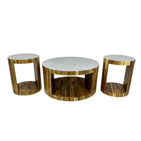 طقم طاولات كنب 3 قطع