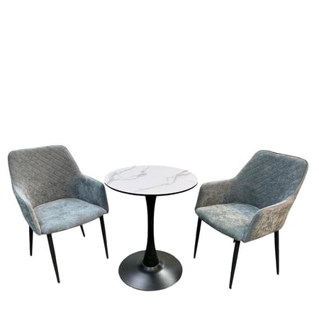 طقم كرسيين وطاولة شاي سطح سيراميك