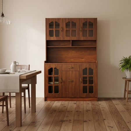 دولاب بوفيه خشب مقاس 185*40*120 سم