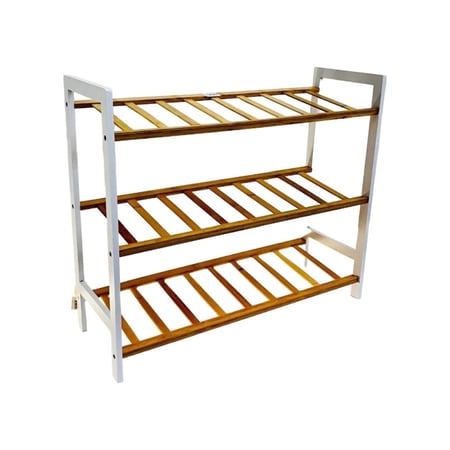 جزامة من خشب الخيزان 3 دور لون خشبي