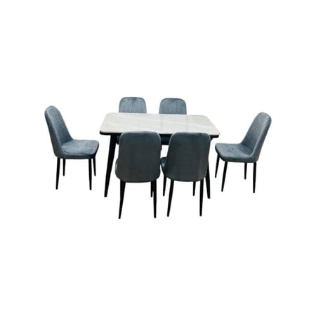 طاولة طعام رخام 6 كراسي