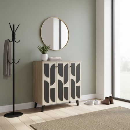 خزانة احذية ماليزي 3باب تصميم عصري