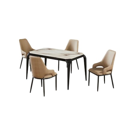 طاولة طعام رخام 4 كرسي