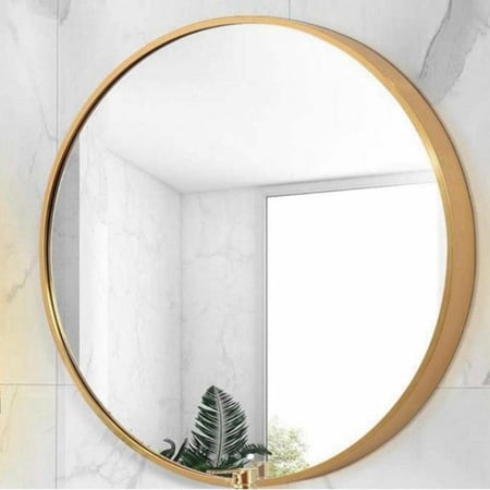 مرايا حائط اطار ذهبي المنيوم مقاس 100*100 سم