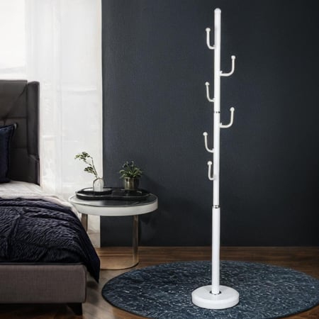 علاق ملابس عمودي بسيط وانيق ابيض