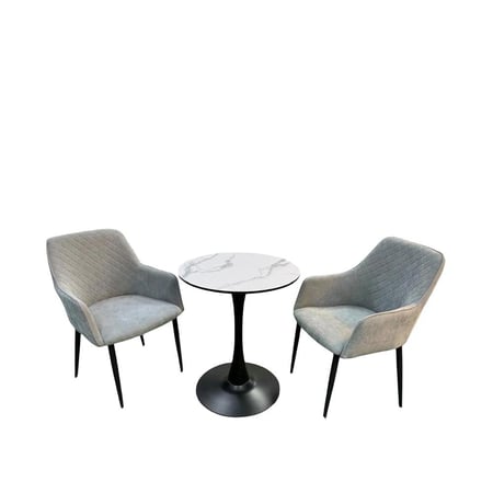 طقم كرسيين وطاولة شاي سطح سيراميك