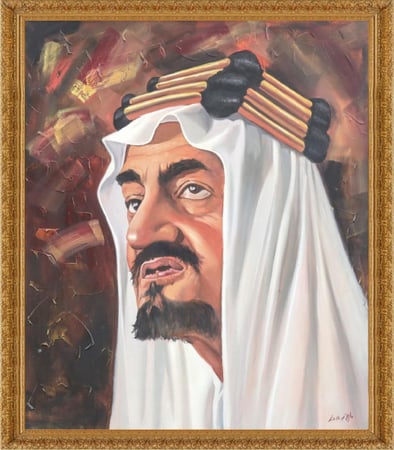 الملك فيصل 7 - لوحة زيتية مقاس 100x120 سم