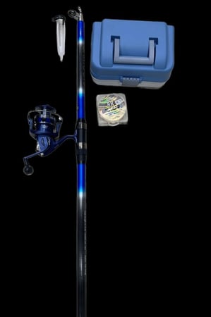 بكج الصيد قصبة سموره + ماكينة حديد + خيط حرير + صندوق متعدد الاستخدامات