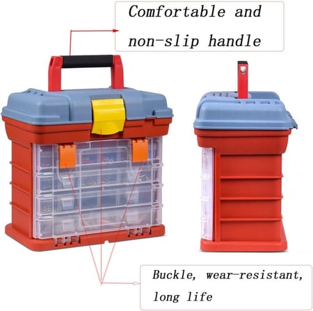 صندوق صغير مقسم لحفظ أدوات الصيد والملحقات الصغيرة