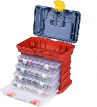 صندوق صغير مقسم لحفظ أدوات الصيد والملحقات الصغيرة