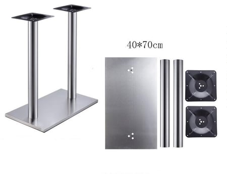 قواعد مذدوج استيل فضي