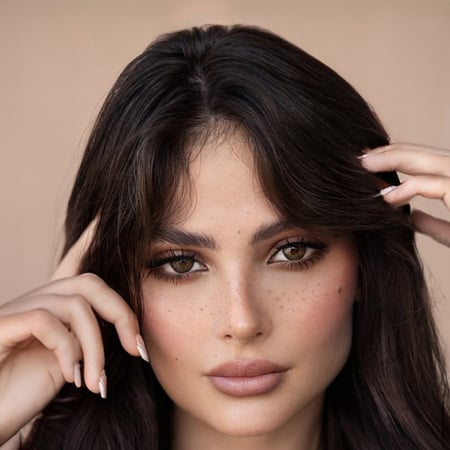 عدسات امارا باربي براون شهرية + محلول معقم