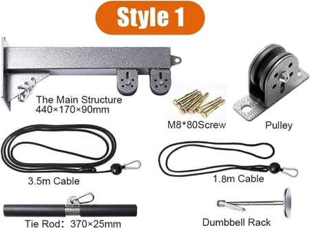 نظام بكرة كيبل مثبت على الحائط، آلة سحب للساعد والمعصم، ملحقات سحب لبكرة ثلاثية الرؤوس لصالة الألعاب الرياضية والمنزل والتمارين الرياضية