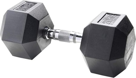 دمبل مطاطي سداسي Body Sculpture BW-460 وزن 20 كجم – ثبات عالي وأداء احترافي