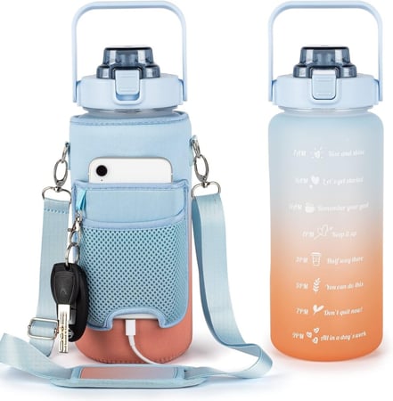 زجاجة ماء 2 لتر مانعة للتسرب وصديقة للبيئة