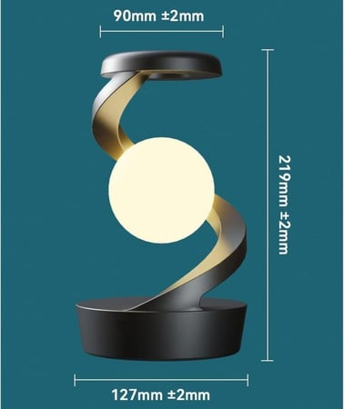 مصباح مكتب دوار على شكل قمر مع شاحن هاتف ، شحن لاسلكي ، تحكم بالمستشعر ، مصابيح طاولة ، سطح مكتب مزخرف ، مصباح ليلي صغير ، منزل