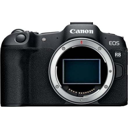 Canon EOS R8 Mirrorless Camera (Body Only), Full-Frame Hybrid Camera, 24.2 Megapixel CMOS Image Sensor, 4K Video, Content Creator Camera, Black
