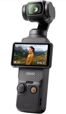 DJI Osmo Pocket 3, Vlogging Camera with 1'' CMOS & 4K/120fps Video, 3-Axis Stabilization, Fast Focusing, Face/Object Tracking, 2" Rotatable Touchscreen, Small Video Camera for Photography, Youtube