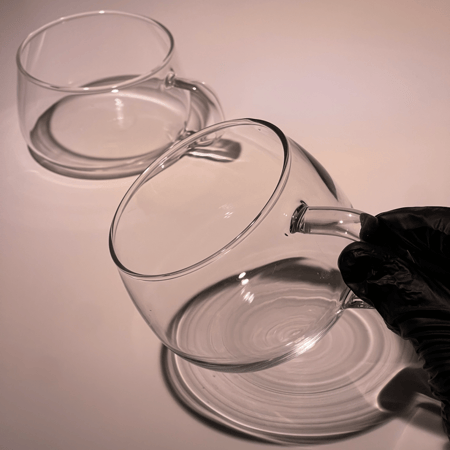 كأس زجاجي بسعة 350 مل و 275 مل